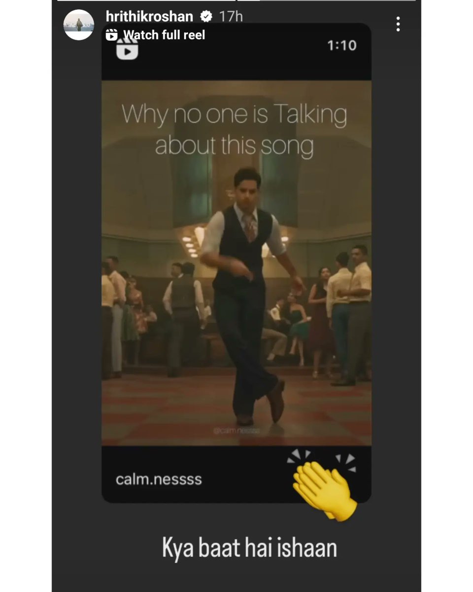 filmfare's tweet image. #HrithikRoshan is mighty impressed with #IshaanKhatter&apos;s dancing skills in #Pippa. ❤️