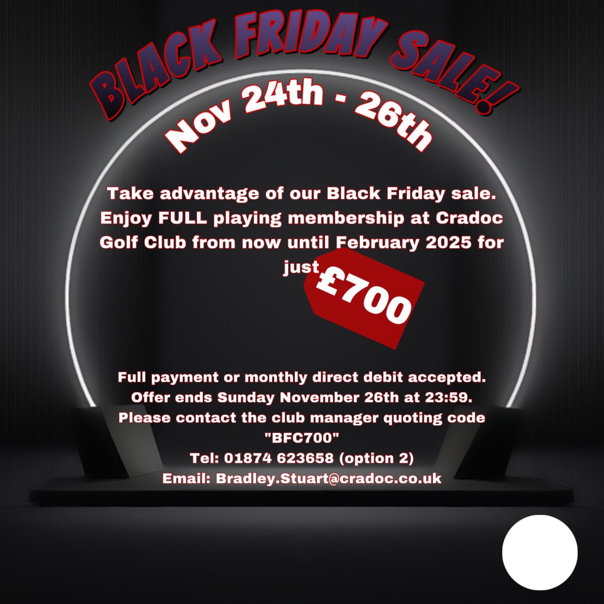 Cradoc Golf Club (@cradocgc) on Twitter photo ‼️Black Friday‼️ ‼️Black Friday‼️