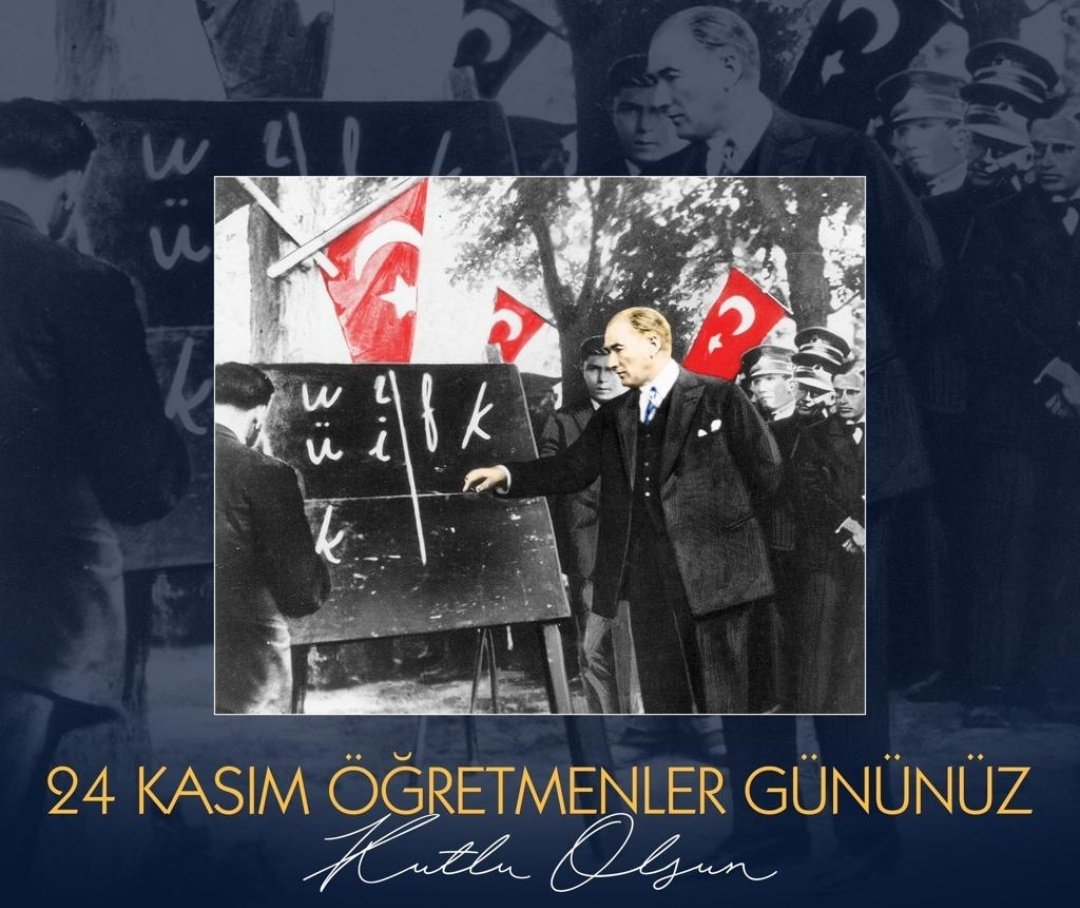 Öğretmenler; Cumhuriyet sizden “fikri hür, vicdanı hür, irfanı hür“ nesiller ister...

Atatürk

Kutlu olsun..🌹

#24KasımÖğretmenlerGünü