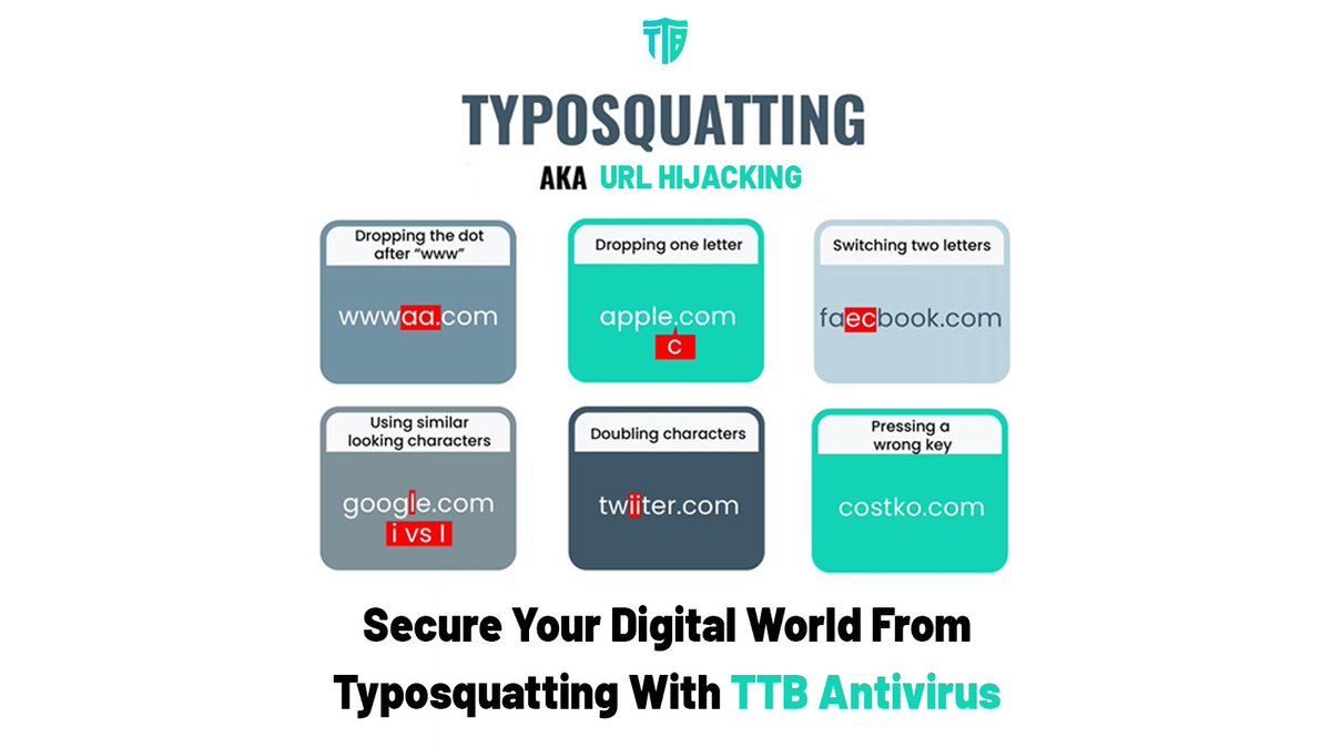 TTBisecure's tweet photo. Keep typosquatting viruses at bay from your smart devices with TTB Antivirus- a comprehensive cybersecurity program. https://t.co/QqqmhPdClQ
#ttb #ttbav #ttbantivirus #antivirus #virus #malware #cybersecurity #typosquatting #hacker #digitalworld #urlhijacking https://t.co/V0LfUBv5Br