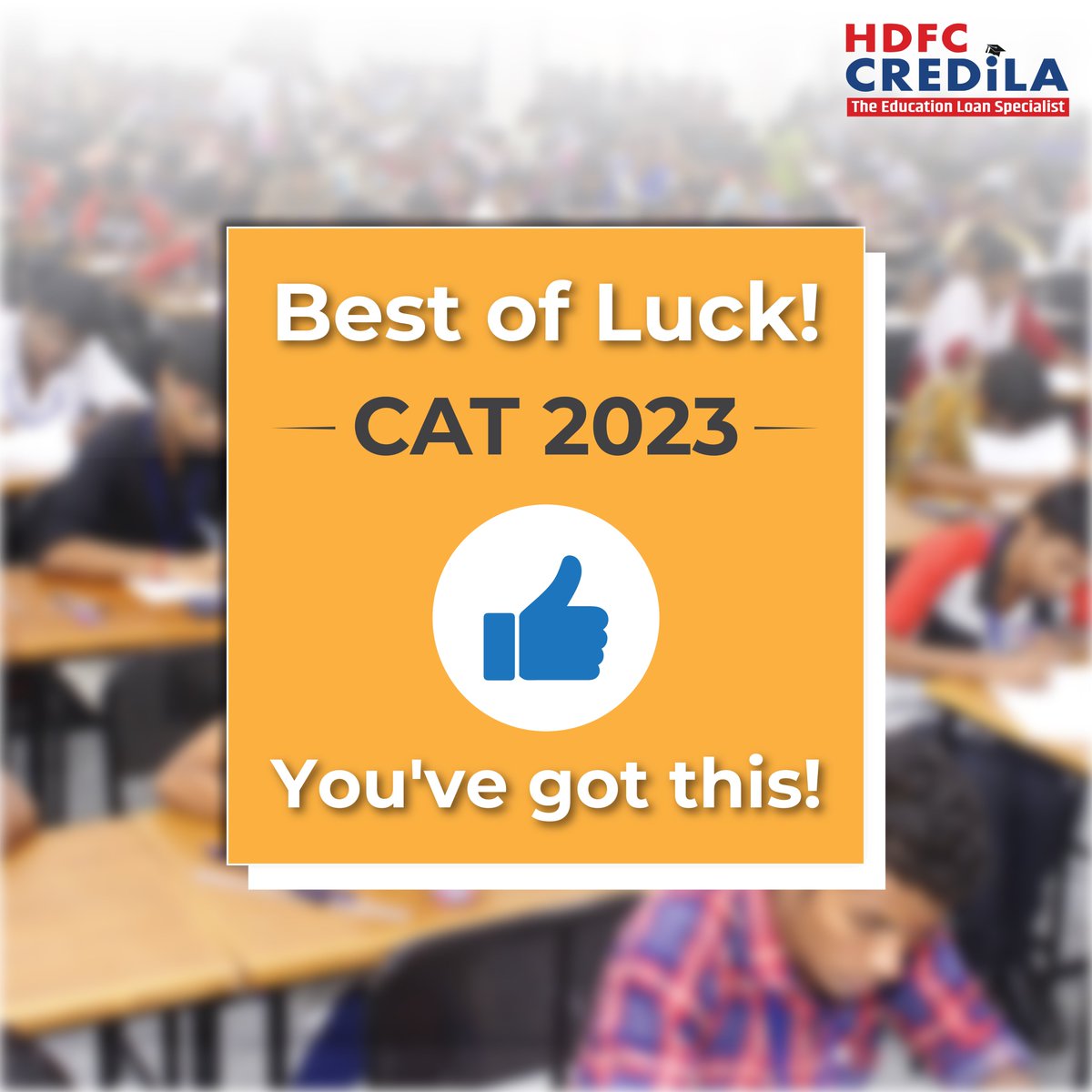 CredilaFinserv's tweet image. Keep calm, stay focused and crack the CAT exam! Best wishes from @HDFCCredila.

#HDFCCredila #CATExam #CAT #CATExam2023 #CATPrep #CAT2023 #CATPreparation #MBA #MBAPrep #MBAinIndia #MBAEntranceExam #MBAAspirant #StudyinIndia #TopBschools #BSchool #MBAAdmissions #MBADegree…
