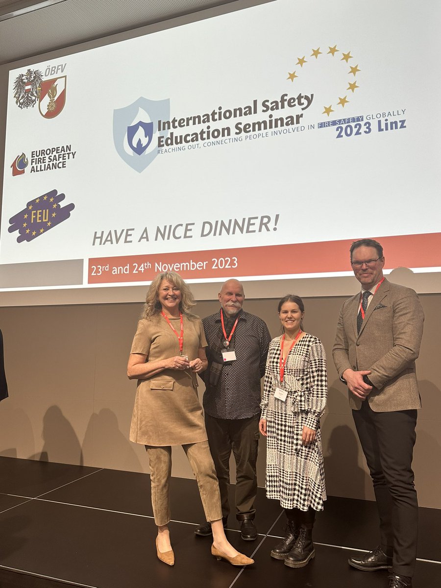 International Safety Education Seminar has collected many experts together with interesting presentations about the main theme in Linz, Austria. We are proud to note that seminar program contains several speakers from Finland. #ISES2023 @FEUorg @BritaSomerkoski @jari_lepisto