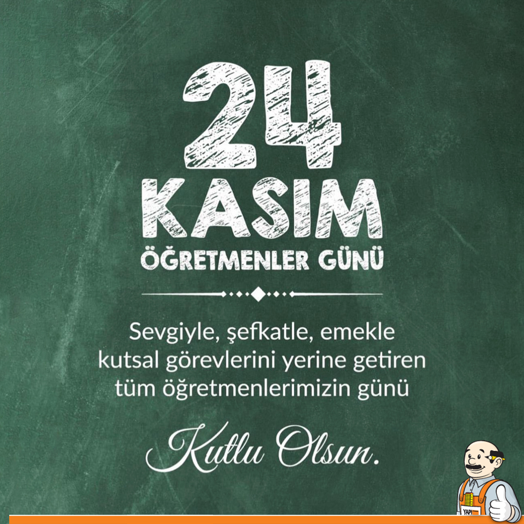 Eğitimdeki özverili çalışmalarıyla yarınlarımızı şekillendiren tüm öğretmenlerimizin #24KasımÖğretmenlerGünü kutlu olsun. Sizler, bilgiyi ışığa dönüştüren kahramanlarsınız. Sizlere sonsuz teşekkürler!

#StarwoodYapiMarket #ÖğretmenlerGünü