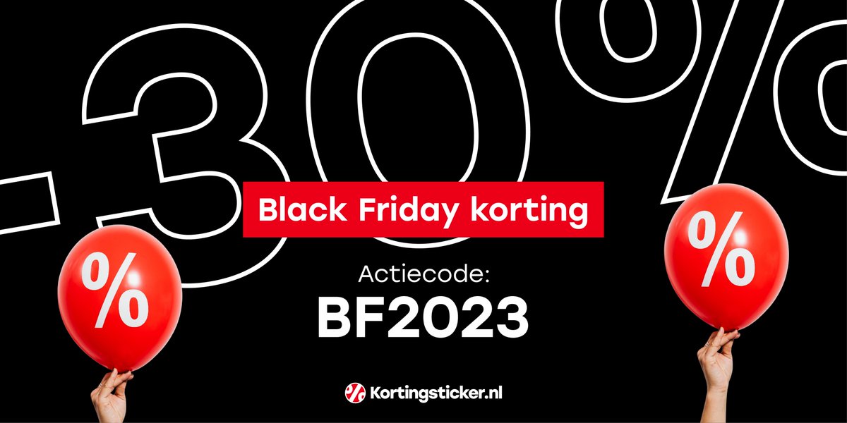 kortingsticker tweet picture