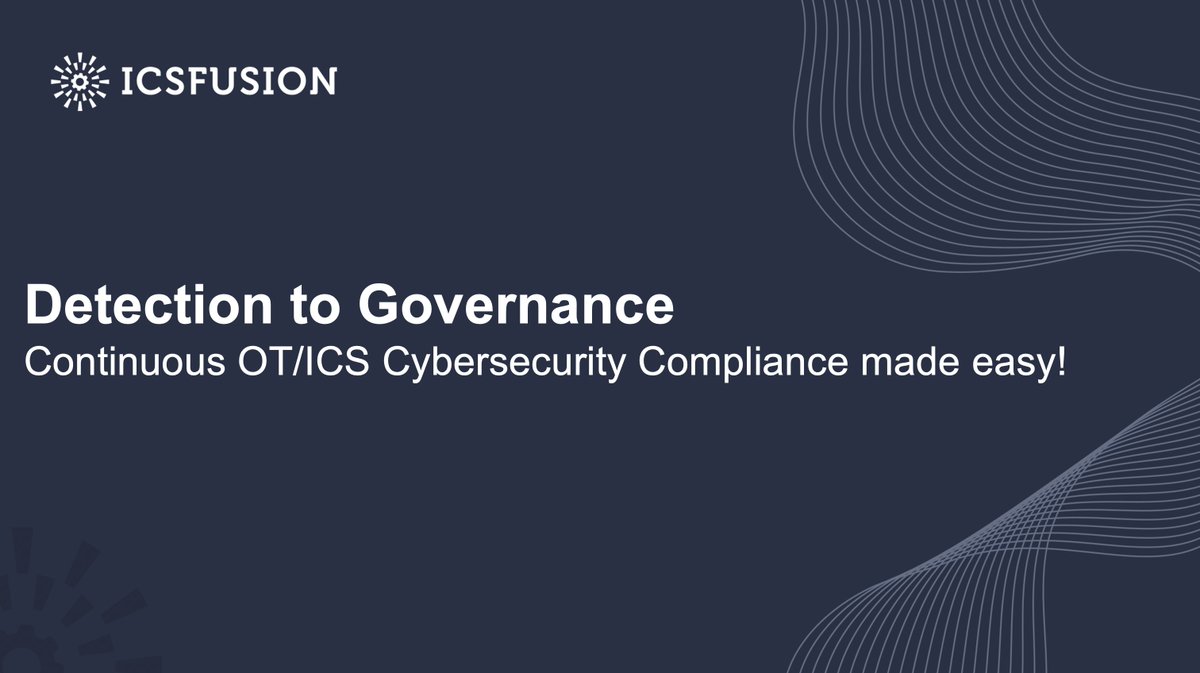 🔒 Elevating #OT #Cybersecurity: From Detection to Governance 🔒
In the ever-evolving landscape of industrial cybersecurity, ensuring the continuous compliance of OT systems is paramount

Contact us at hello@icsfusion.com to schedule a demo.