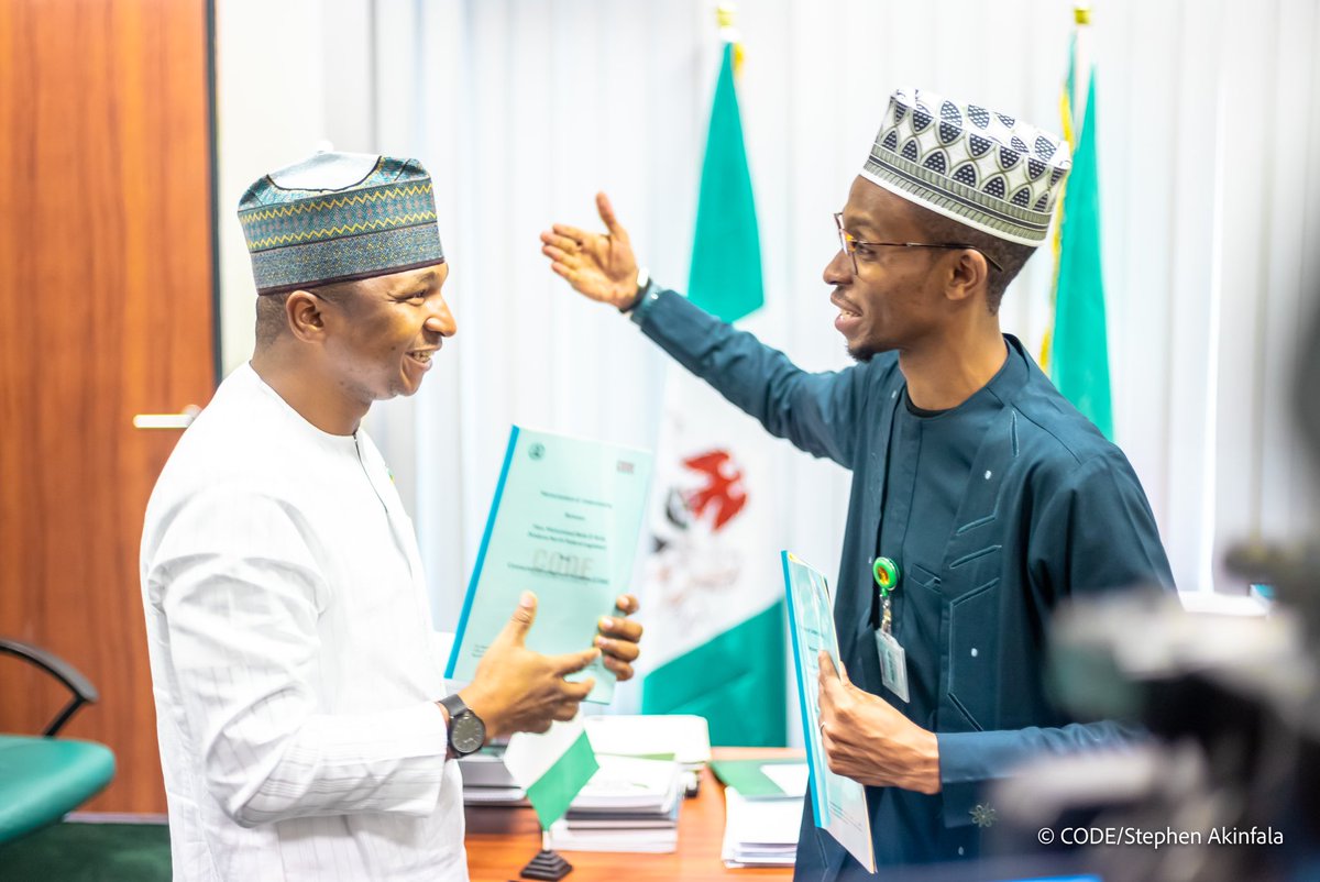 It is historic signing an MoU on behalf of Connected Development (CODE) with Hon. Mohammed Bello El-Rufai at the National Assembly’s House of Representatives Complex. Moving forward, Hon. @B_ELRUFAI will be using @4lowthemoney project nomination/monitoring tool in Kaduna North…