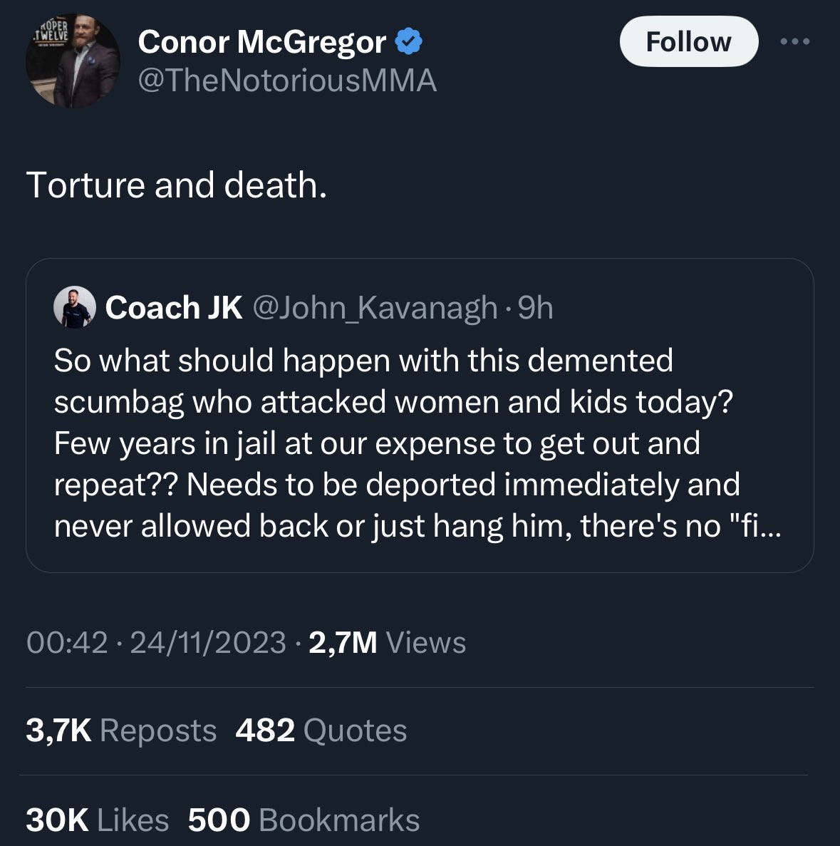 iamyesyouareno's tweet photo. Ireland needs massive deportations. It can’t go on like this. https://t.co/ZvJlcE8jpA