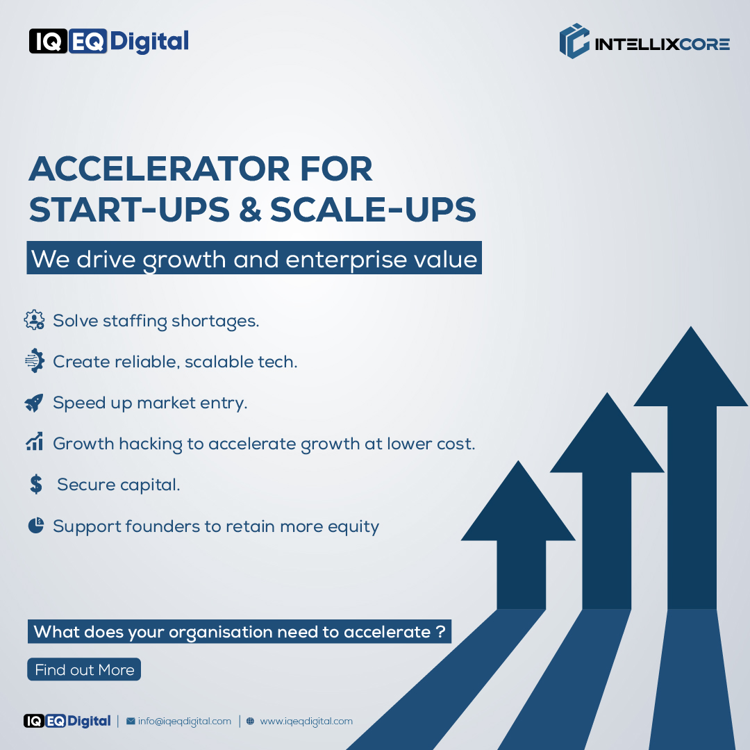 IQEQ Digital Accelerator – the driving force behind propelling disruptive ideas from concept to proven success. 
To find out more contact us at iqeqdigital.com

#intelligence #transformation Sultan Mahmood