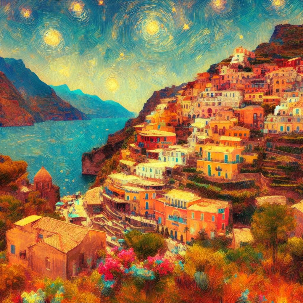 La Costiera Amalfitana elaborata da Dall-e sullo stile di Van Gogh
#aiart #AIArtCommuity #AIArtGallery #AIArtwork #ai #dalle