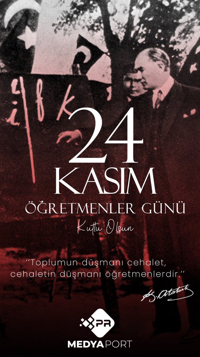 Mustafa Kemal Atatürk başta olmak üzere, dünyanın en fedakar ve saygıdeğer mesleğini icra eden tüm Öğretmenlerimizin 24 Kasım Öğretmenler Günü Kutlu Olsun…