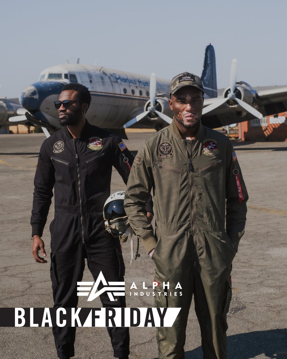alphaind_sa's tweet photo. 🚀✈️ ALPHA INDUSTRIES BLACK FRIDAY TAKEOFF! ✈️🚀 Enjoy soaring savings of up to 50% off selected styles online and in-store! Offer valid until 27 November 2023. 

#BlackFriday
#AlphaIndustriesBlackFriday https://t.co/YoHKz9RsQQ