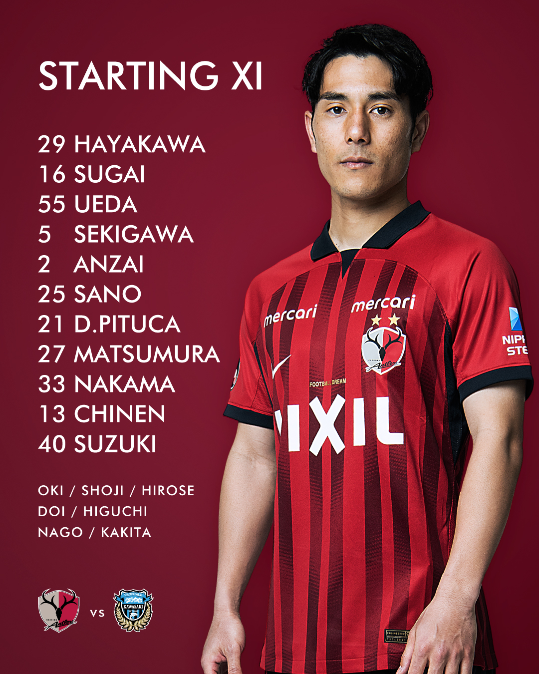 アントラーズユニフォーム 安西選手 サイン入り 鹿島アントラーズ 安西