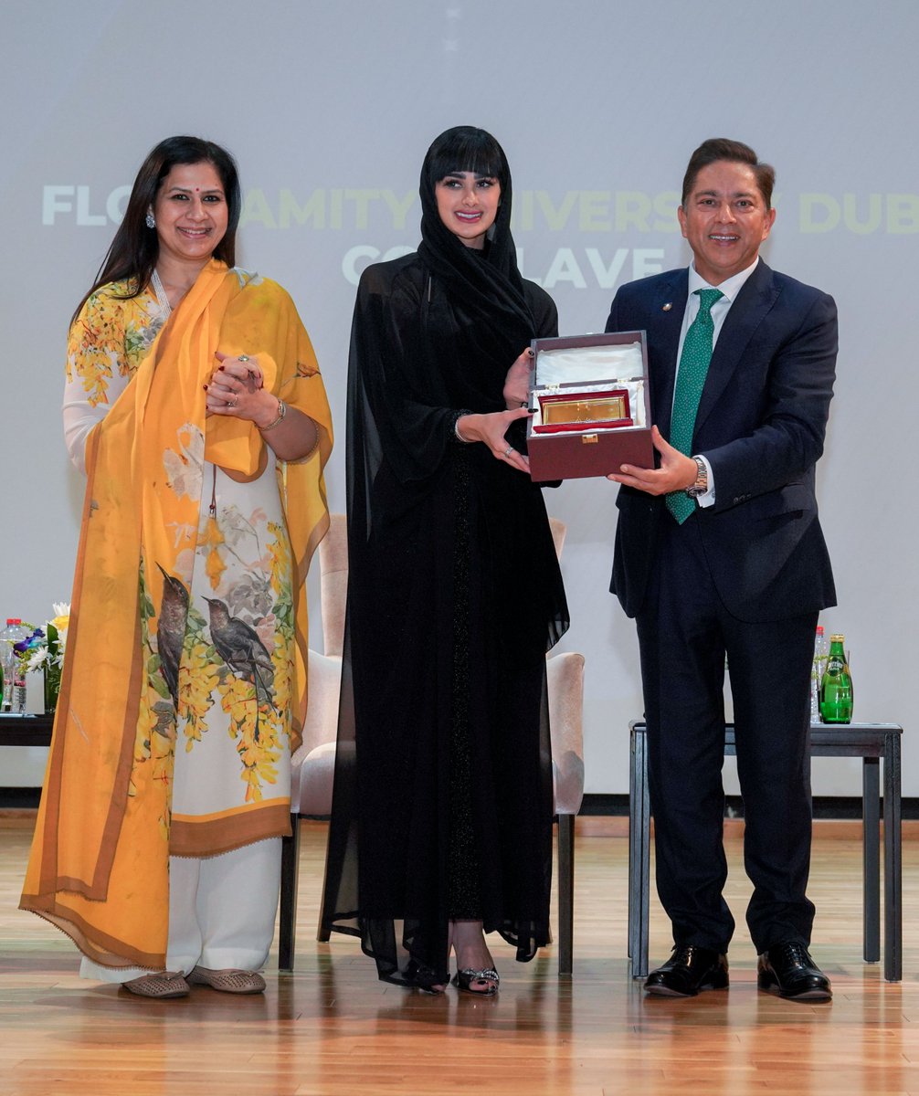 AmityDUBAI's tweet photo. @MahraLutfi, first Emirati Stem Cell Therapy Doctor; Dhiraj Kunwar, Managing Director at @RAKBANKlive and Hamad Malik, Managing Director at @STARZ discussing UAE’s growth trajectory and forecasting a new data-driven economy, at the @ficci_india X @AmityDUBAI Conclave event. https://t.co/L63dAbGwPH