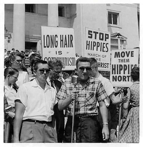 past2present_x's tweet photo. @historyinmemes Rally against Hippies c.1960's "Move them Hippies North" https://t.co/jCE8G39uZ7