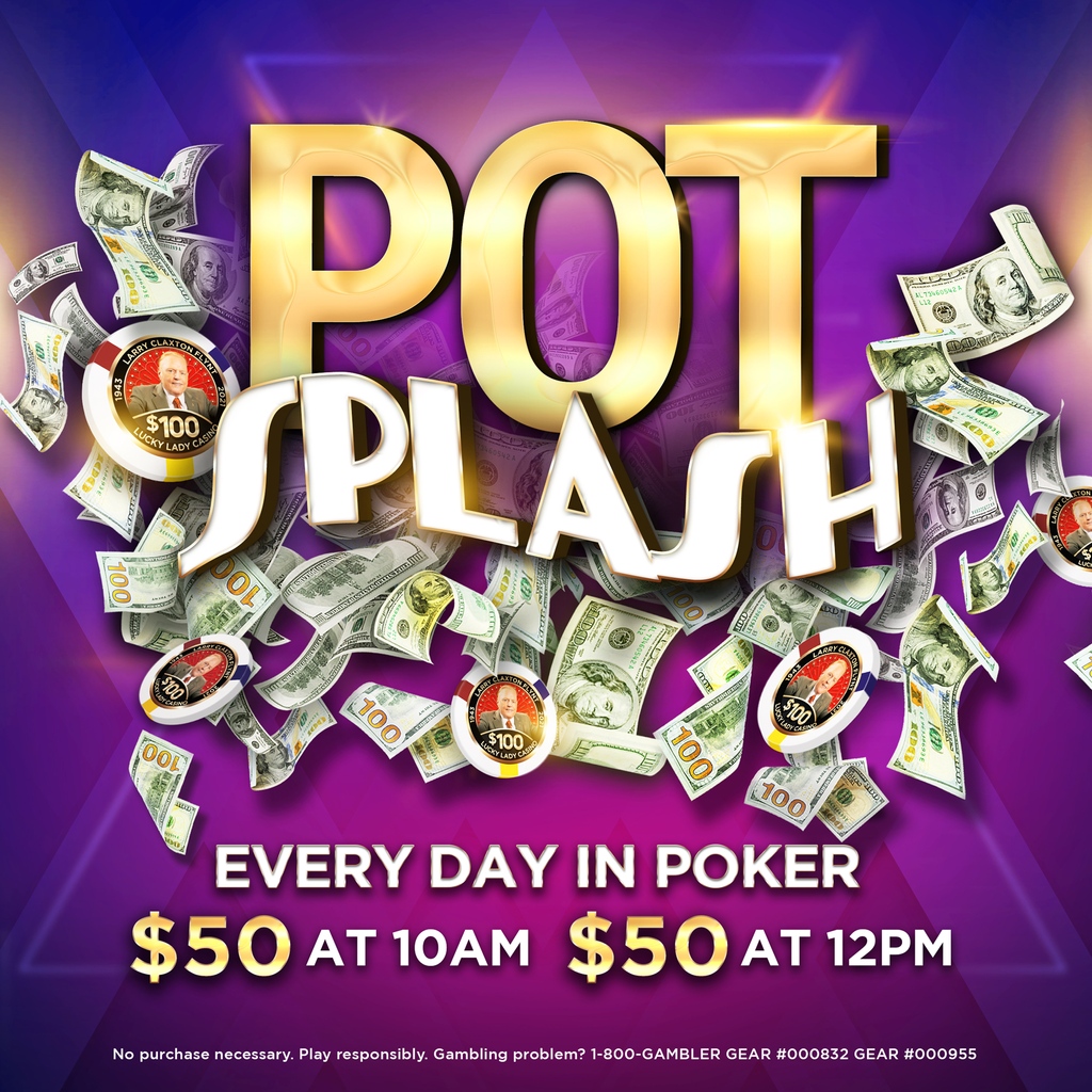 LarryFlyntsLL's tweet photo. Our poker section is bringing the heat with Pot Splash happening EVERY DAYπ¦ Don't miss out on your chance to win big and make a splash at our tables. See you there! π΅
#lfluckylady #luckyladycasino #luckylady #poker #lacasino #casinolife #cardroom #potsplash #splashthepot https://t.co/VU1725gHAK