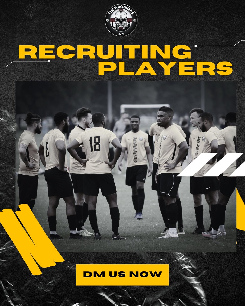 The Wrongens (@thewrongensfc) on Twitter photo Looking for players of a high standard, games are played all around North London. Premier Division of <a href="/BarnetLeague/">Barnet Sunday Football League</a> DM is now if you’re interested and share to anyone who you think might be. Looking for players of a high standard, games are played all around North London. Premier Division of <a href="/BarnetLeague/">Barnet Sunday Football League</a> DM is now if you’re interested and share to anyone who you think might be.