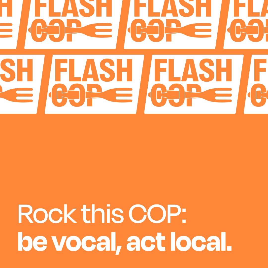 IT’S NO TIME TO ACT SLOW! 🐌 👩‍💻 NEW GRAPHICS for your social media and event are here! Find everything in the #FlashCOP toolkit, at THIS LINK: drive.google.com/drive/u/1/mobi… This Saturday, Nov 25th, over 50 communities around the world 🌍 are gearing up to set their #FlashCOP tables!