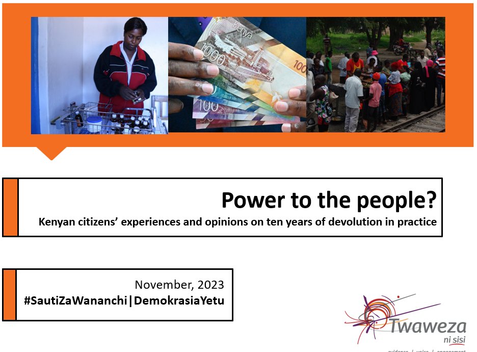 Twaweza_Ke's tweet image. Kenya's governance has been reshaped over the past decade through devolution. As we prepare to launch a #SautiZaWananchi report on its impact on Monday, we invite you to join the conversation. 

Has devolution worked? What can be improved? 
#DevolutionAt10.