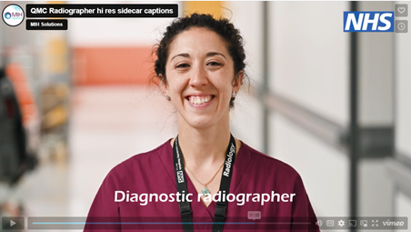 So proud to be part of an @AHPs4Notts project, working with @MIHSolutions to highlight #AHPcareers. Here is Mel from @NUHRadiology showcasing a career in diagnostic radiography 🤩 #proudtobeAHP #TeamNUH Great work, Mel! Thank you 🌟 vimeo.com/839012379/ee05…