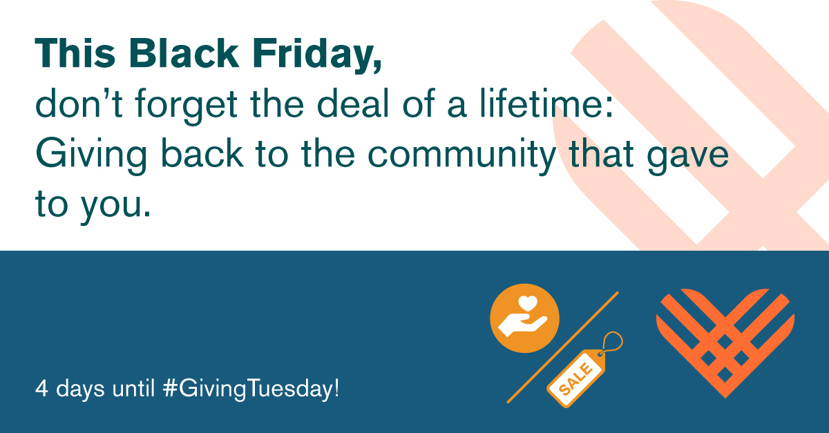 This Black Friday, don’t forget the deal of a lifetime: Giving back to the community that gave to you. 4 days until #GivingTuesday!

Give at housingforward.org/give