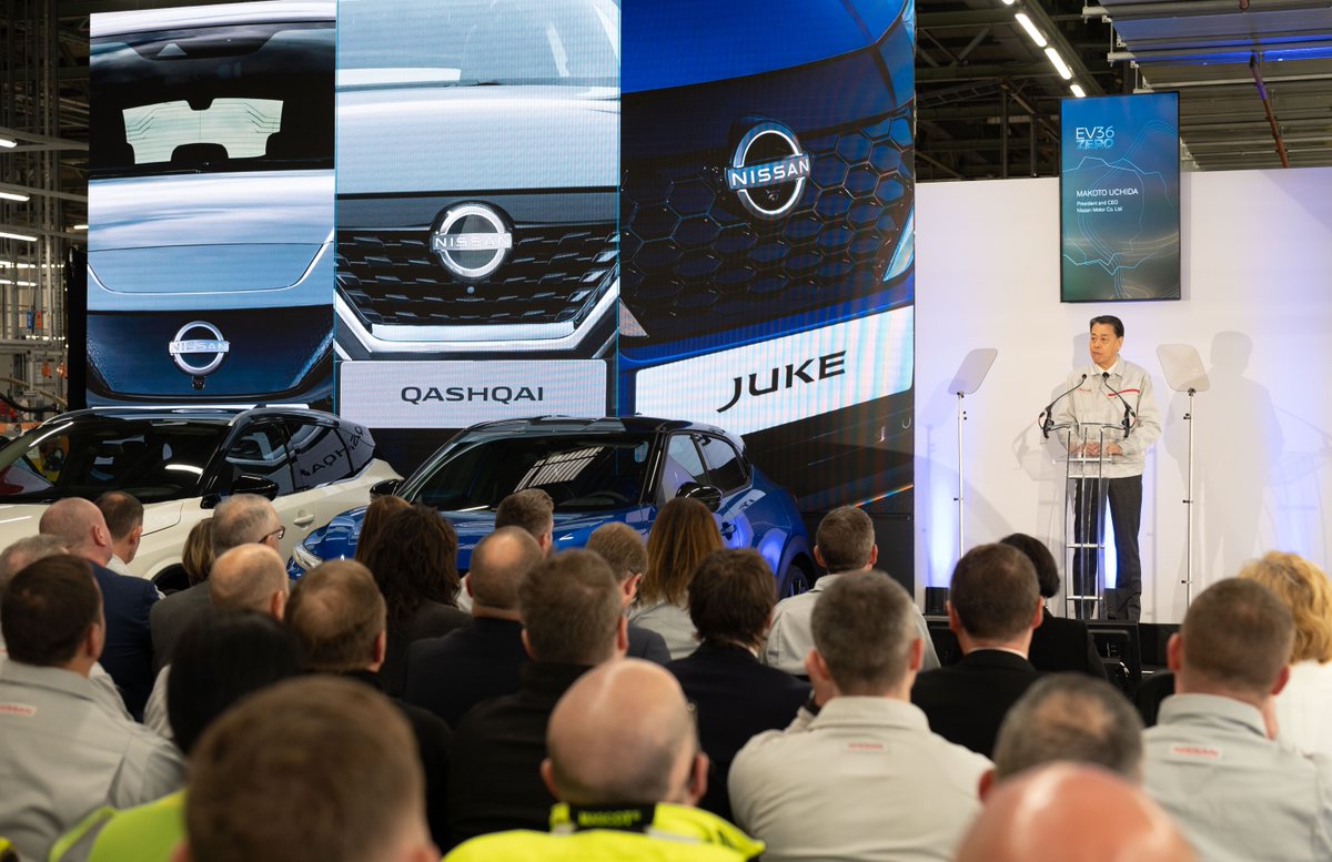 NissanMotor's tweet photo. ⚡ 3 all-electric vehicles ⚡ Up to £3bn total investment ⚡ 3 gigafactories
Three is the magic number as #Nissan charges towards a fully electric future and carbon neutrality. Read more: https://t.co/oAGo4X3Gu4
#EV36Zero #NissanSunderland #EV #ElectricVehicles #Sustainability https://t.co/oRchfuXyaA