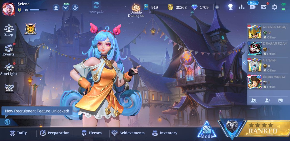 Cici in the Main Menu Screen