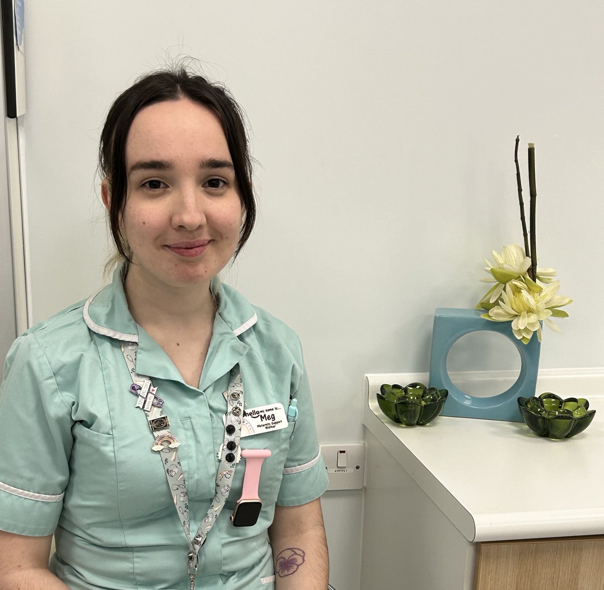 Meet Meg, a senior maternity support worker. “I love the support we offer to women who allow us to be a part of their pregnancy journey. I look forward to starting my midwifery training in the next few years.” #WeAreHCSWs