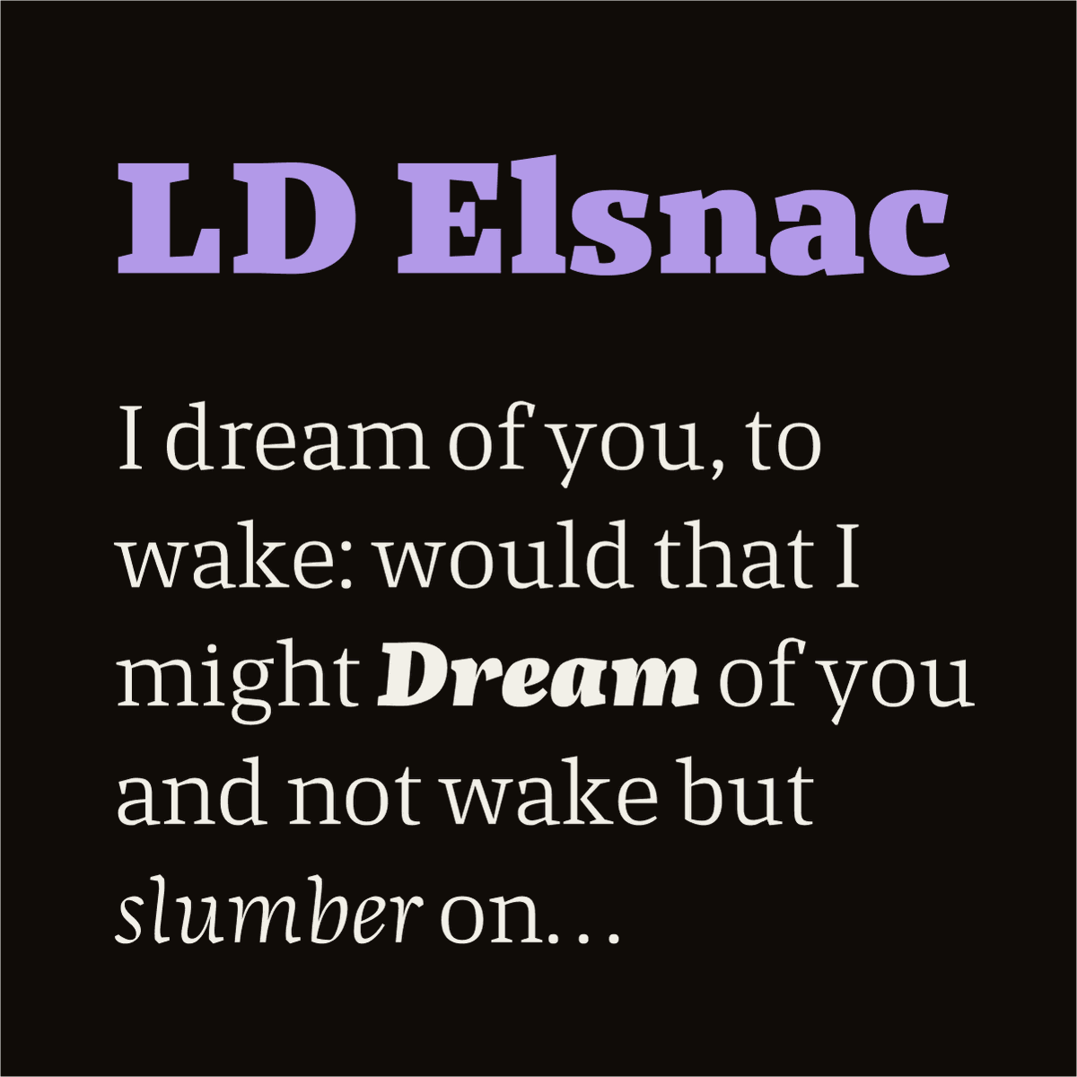 ilovetypography's tweet photo. 2- LD Elsnac

An accomplished serif for text and display. Use it for editorial design and as web fonts.

On our store: 10 fonts from $27 (was $54)
https://t.co/NjR4mYk6EC https://t.co/YGerckX9pH