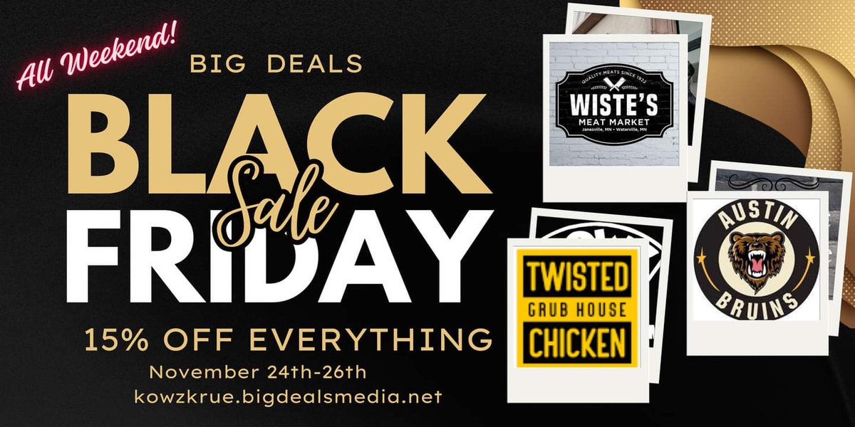BLACK FRIDAY SALE! 15% off site wide Plus Shaun Johnson Holiday Concert tickets are 50% 3 days only! Now through Sunday! 

kowzkrue.bigdealsmedia.net