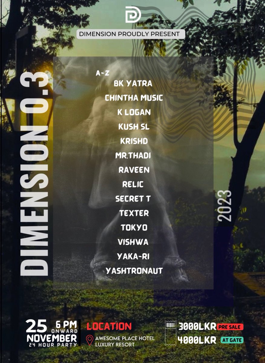BkYatra's tweet photo. Tomorrow happening 💕
Dimension 0.3
Ella 🇱🇰
Come and Release your Soul 👽
#Ella #srilanka #travel #bkyatra #yakari #texter #klogan #alkatour #dimention #raveen #chinthamusic https://t.co/de1FCJoYCu