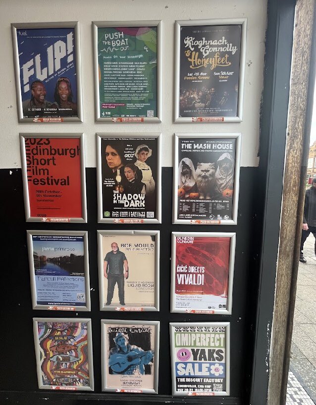OutofHandScot's tweet photo. #print #posters #posterdistribution #flyerdistribution #brandedracks #PushTheBoatOutfestival #Edinburgh’s international #poetry #festival 24th-26th November @Summerhallery. Poetry, #music, #community projects. https://t.co/zathkuPL9j