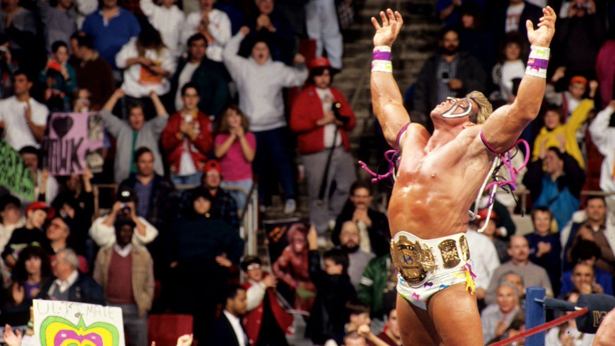 WWFWrestling1's tweet photo. 📸 Survivor Series snaps of the day! The Ultimate Warrior is the sole survivor as his team defeat The Perfect Team in the opening match in 1990. #WWF #WWE #Wrestling #SurvivorSeries #LegionofDoom #Demolition #TexasTornado #MrPerfect #UltimateWarrior https://t.co/0GgtGeO2Dh