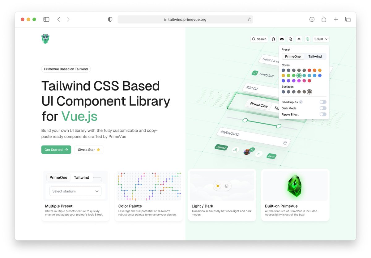 PrimeVue tweet media