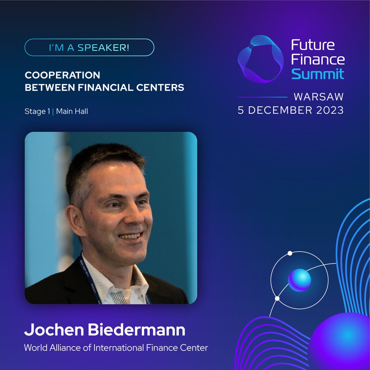 jochenbiederm's tweet photo. I look forward to being back in Warsaw in Dec and speaking at the #FutureFinanceSummit on #financialcenter #cooperation &amp; our work at the @WAIFC_ , representing 29 financial centers on 5 continents. Thank you, #FutureFinancePoland &amp; @FinTechPoland, for having me. @Widawski #WAIFC https://t.co/Td6aQfeFSE