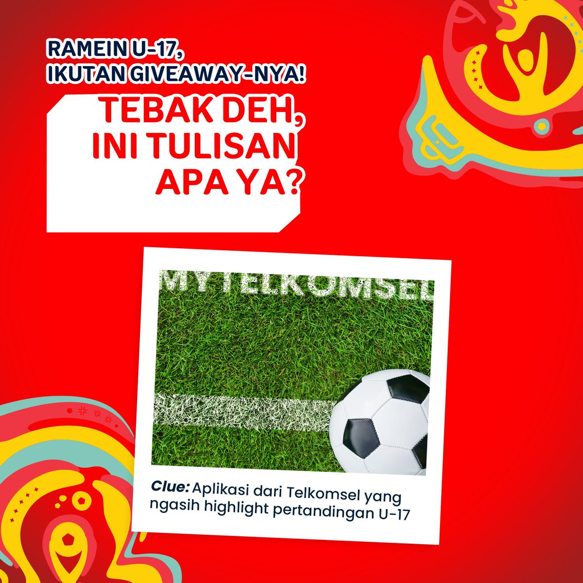 #GIVEAWAY!

Gaskeun langsung jawab pertanyaannya dengan reply tweet ini! Cek mekanismenya berikut:

-Follow @telkomsel
-Sertakan hashtag #TelkomselDukungU17
-Wajib pengguna Telkomsel
-Periode 24-27 November 2023
-15 pemenang terpilih akan mendapatkan saldo GoPay 100rb

Yuk