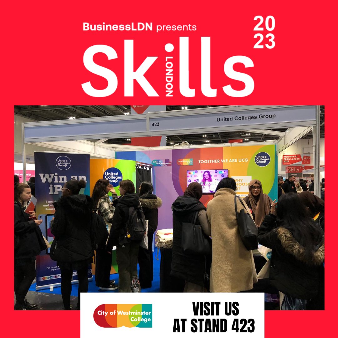 We're at Skills London 2023! 

Make sure you visit us at stand 423 (in the Education & Training Zone) to learn about the courses and opportunities we offer at City of Westminster College.

Don’t miss out!

#AFutureThatWorks #SkillsLondon #SkillsLondon2023 #CWC