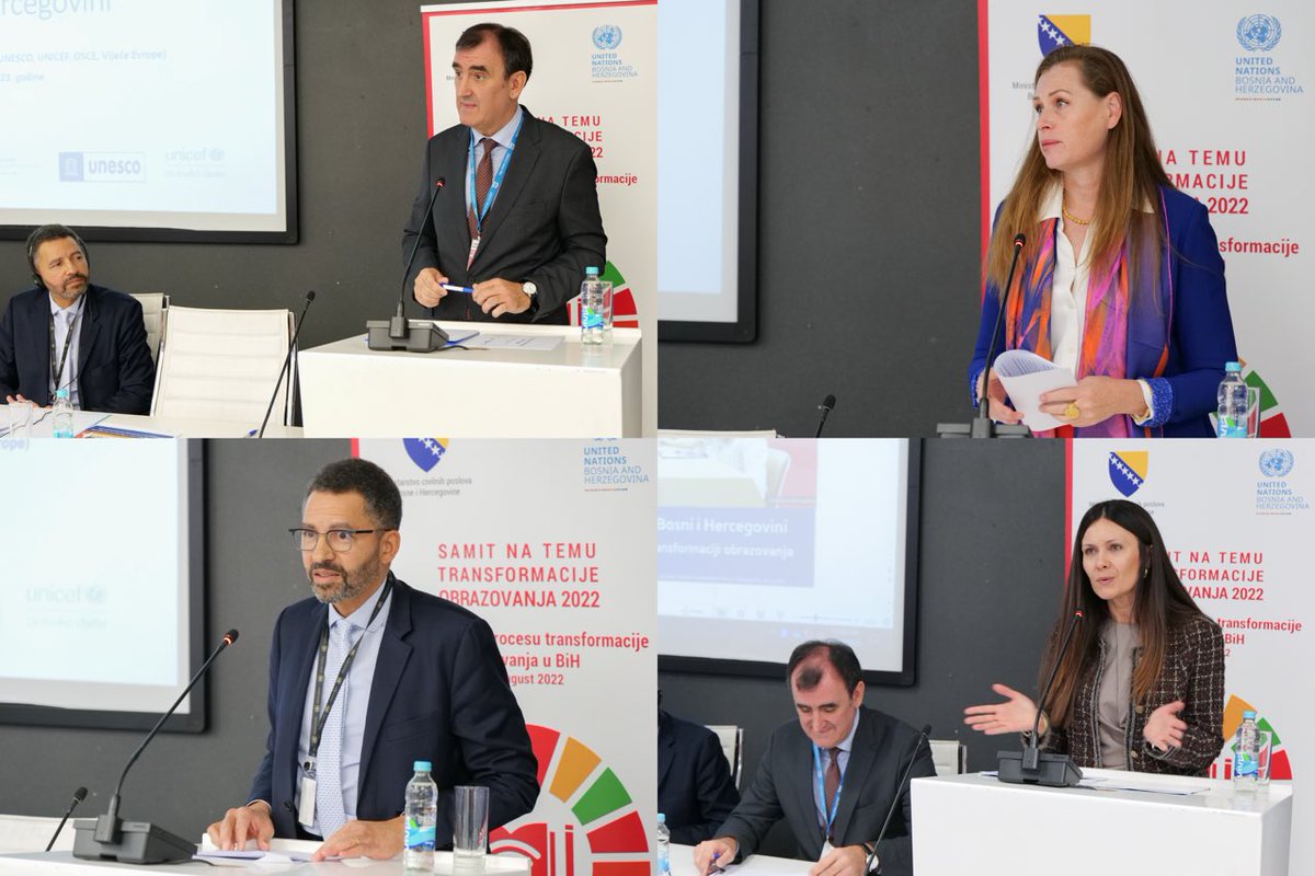 📚16 Ministries of education in 🇧🇦 met today at UN House on the occasion of the presentation of the “Development of the Education Sector Action Plan in BiH” initiative, led by <a href="/UNESCOVenice/">UNESCO Venice Office</a>, <a href="/UNICEFBiH/">UNICEF BiH</a> &amp; UN BiH in partnership with <a href="/OSCEBiH/">OSCE Mission to BiH 🇧🇦</a> &amp; <a href="/coe/">Council of Europe</a>, supported by <a href="/eubih/">EU in Bosnia and Herzegovina</a>