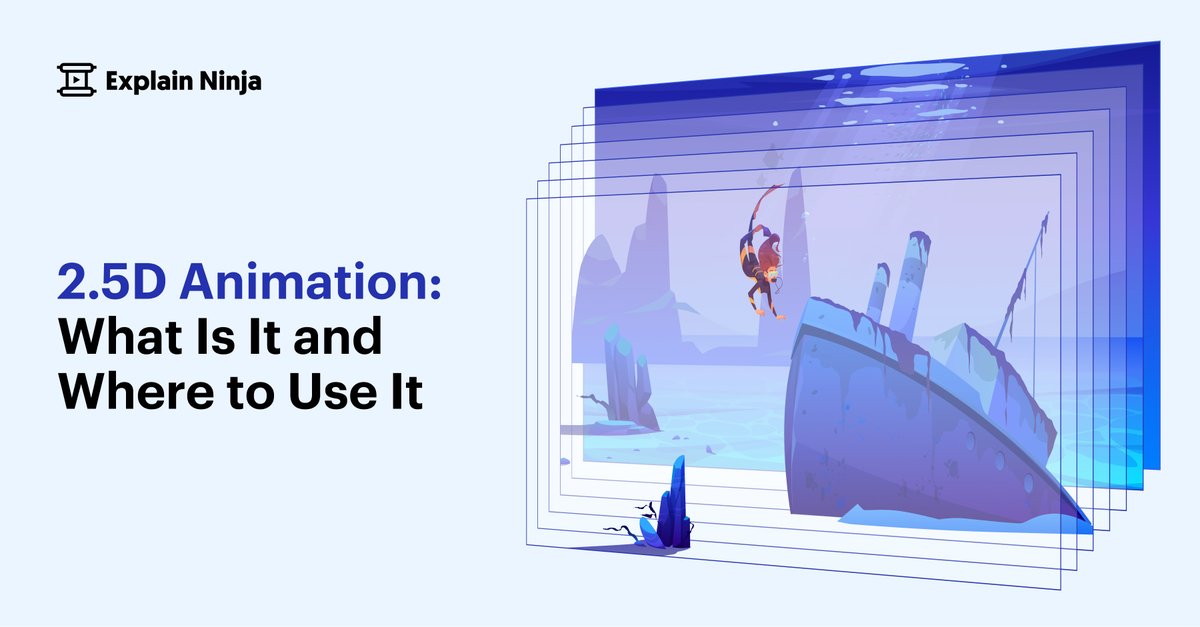 explain_ninja's tweet image. 2.5D animation crosses the line between 2D&amp;amp;3D animation&amp;amp;creates an attractive sense of depth. However, you do not need to be an experienced animation specialist to understand how and where 2.5D animation is used.
Discover the advantages of 2.5D Animation: bit.ly/40TNuGr.