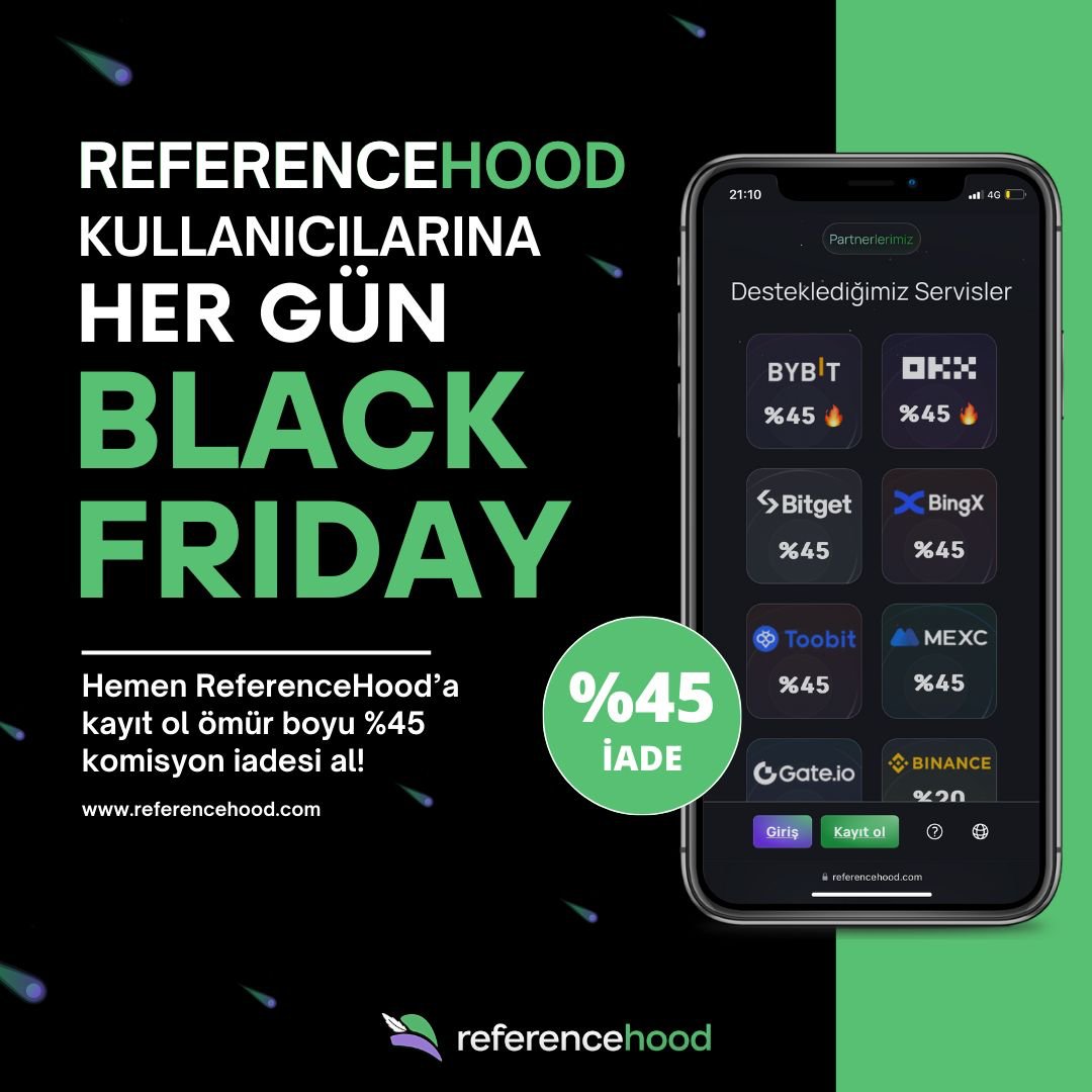 🚨 ReferenceHood Kullanıcılarına Her Gün #BlackFriday! 🚀

Kripto ve Forex marketlerinde %45 komisyon iadesiyle, yatırımlarınızda her gün bu eşsiz avantajın keyfini çıkarın. 🥳

Hemen katılın, fırsatları kaçırmayın! 👇

referencehood.com