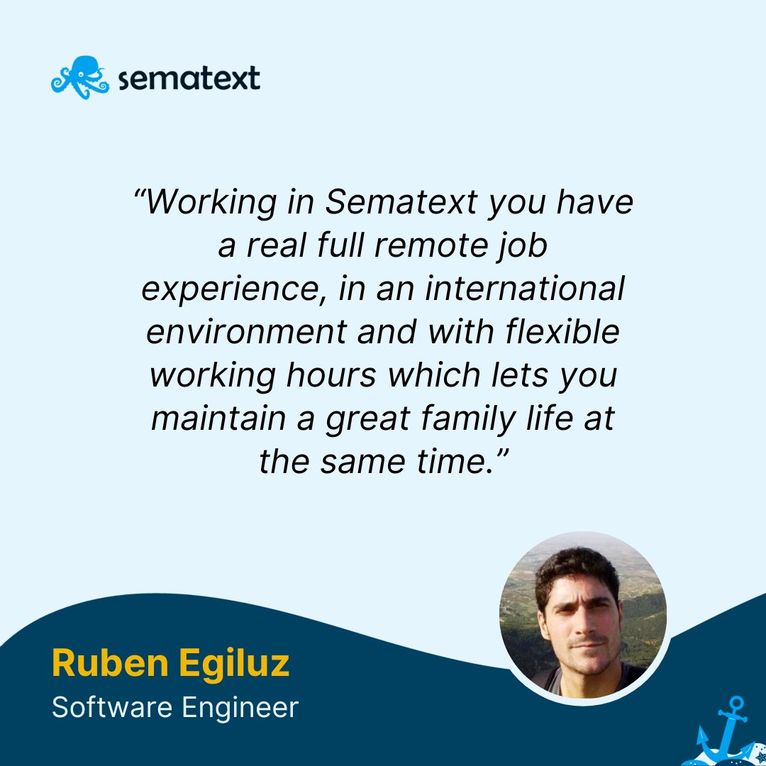 Unlock the perfect #WorkLifeBalance with Sematext! ⚖️
Join our #InternationalTeam and enjoy flexible working hours while thriving in your career and personal life. 🚀
Check out our careers page and discover the best of both worlds 👇
hubs.ly/Q026J31_0