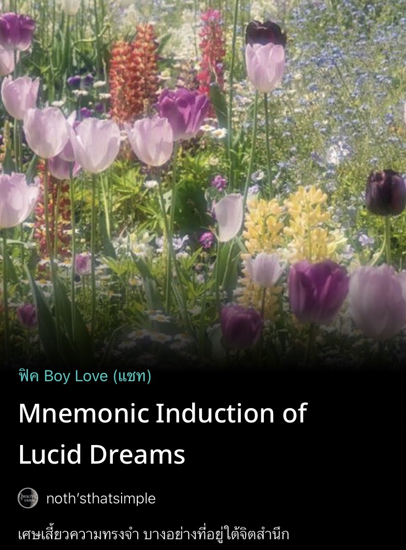 chanminho_space's tweet photo. ดาราจักรที่ ๕

Mnemonic Induction of Lucid Dreams
[ MILD ] | chanminho

โดย  noth’sthatsimple

💐 link https://t.co/RoljquJOQU

#ดุจดาราจักรชานมินโฮ #ห้องสมุดเด็กหลง #ชานมินโฮ https://t.co/CpIkaeyZmS