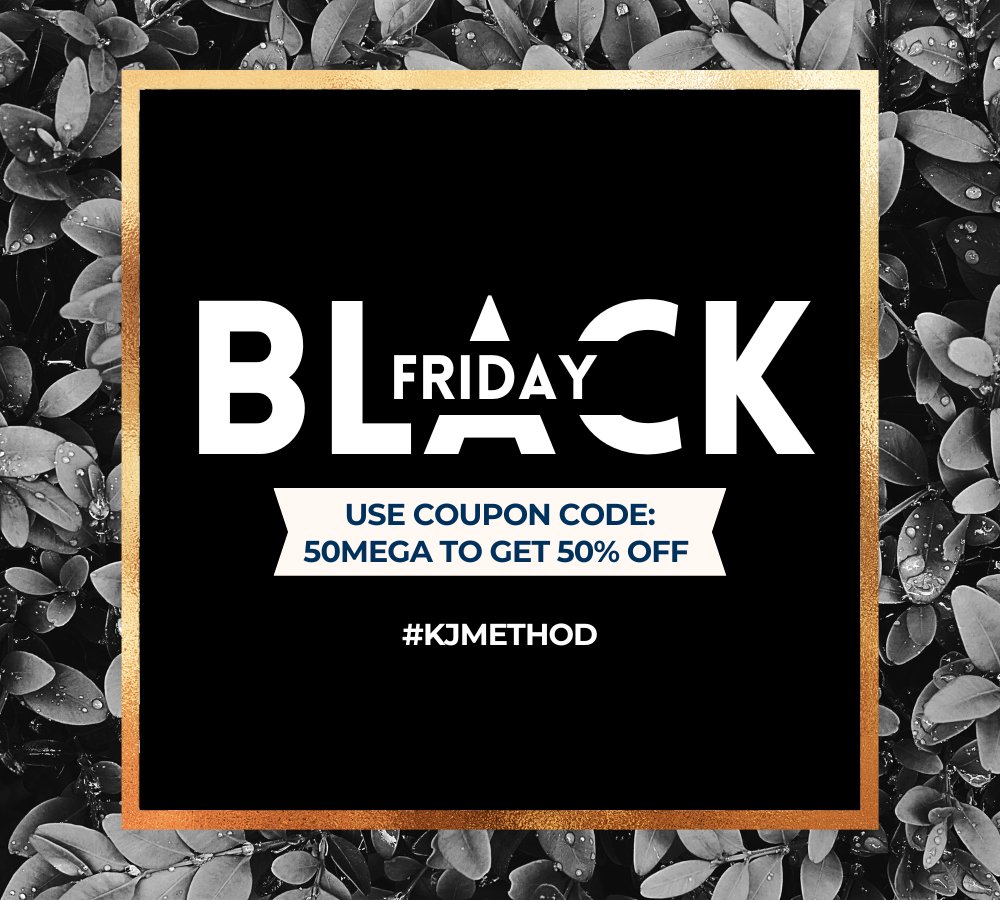 thekjmethod's tweet image. 🖤 Black Friday Special at KJMETHOD! 🖤

It&apos;s the biggest sale day of the year, and we&apos;re offering 50% OFF on Platinum Plan Signup 
use the code: 50MEGA

Unlock the door to your real estate exam success
🎉 Signup Now: kjmethod.com

#BlackFridayOffer #KJMETHOD #MegaSale