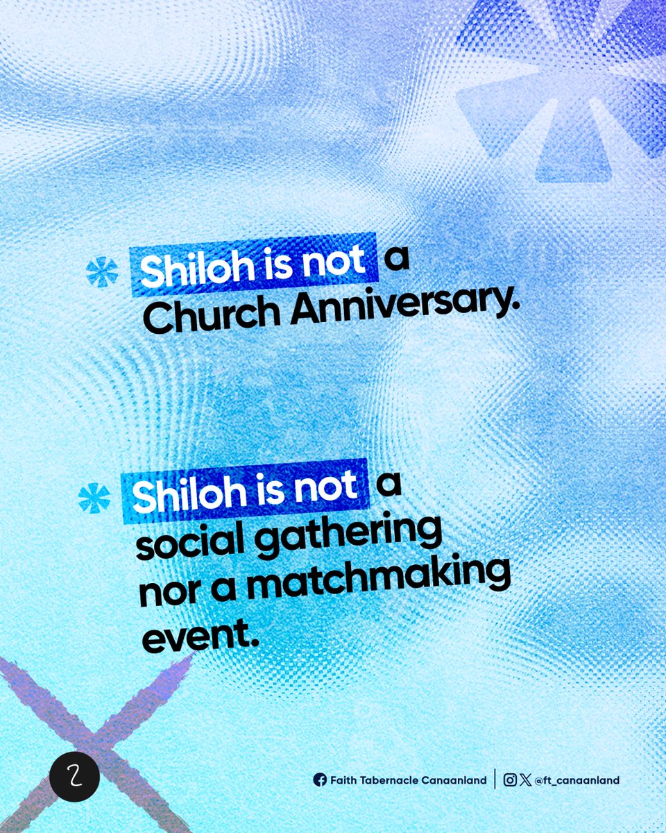 ft_canaanland's tweet photo. What Shiloh is not and what is Shiloh about? https://t.co/xhuKtfGb23