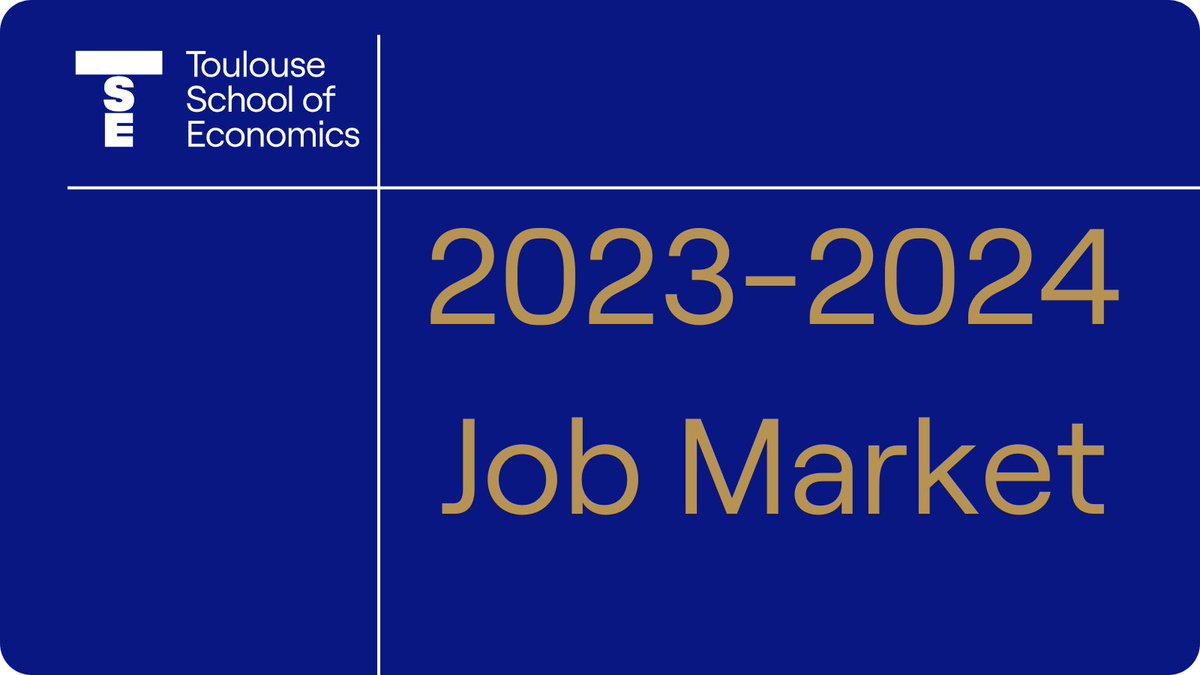 [JOB MARKET ALERT] TSE proudly presents the 2023-2024 job market candidates! @ASSAMeeting @EEANews #EconTwitter Unroll this thread to discover their amazing profiles and research topics, or go to tse-fr.eu/job-market-can…