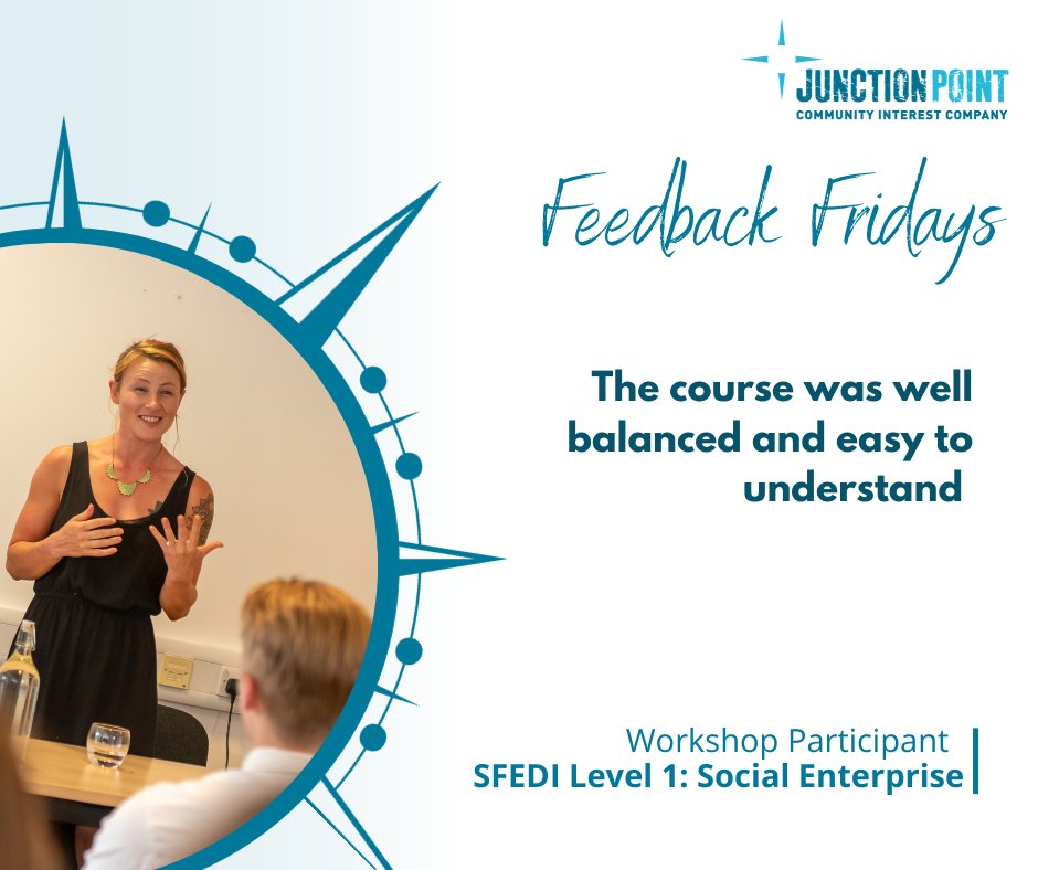 Sometimes the best feedback is the shortest. What more could you want from a training qualification? 💙 #FeedbackFriday #SocialEnterpriseTraining #Changemakers