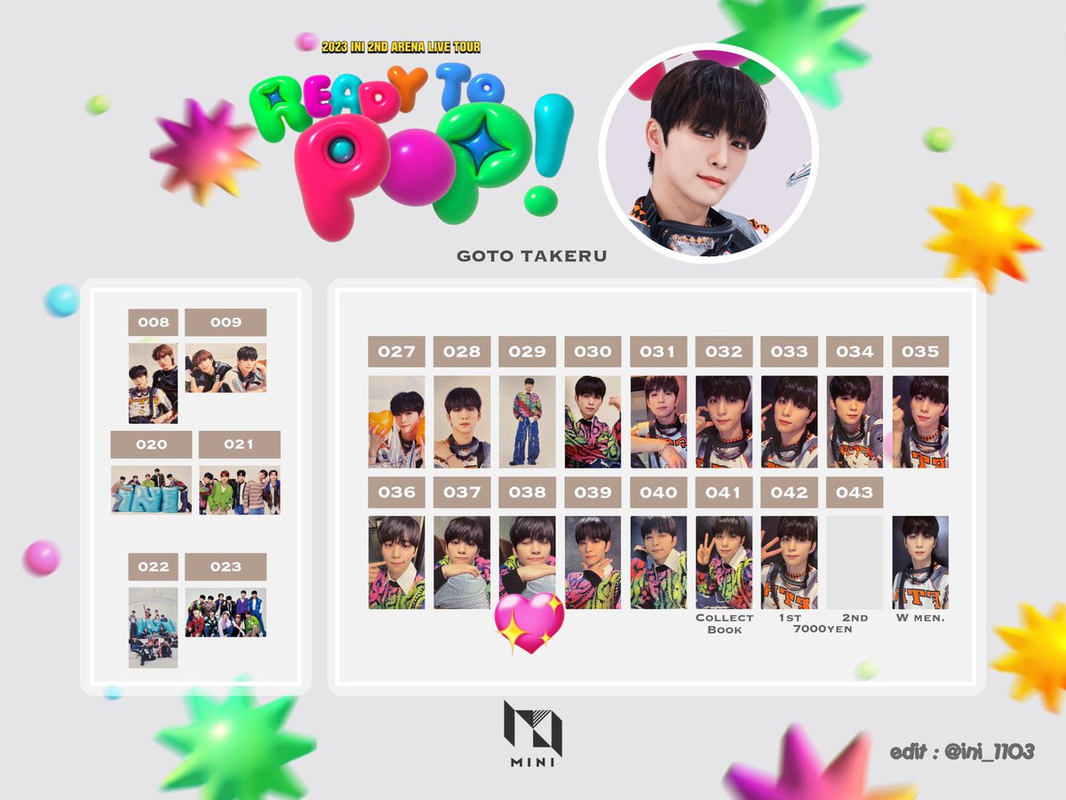 INI  READY TO POP  トレカ 交換

【譲】田島(コレクトブック041、7000円トレカ042)

【求】後藤 (038)

2：1可能です✉️
広島2日目手渡しor郵送にて交換📮

1番求めているものです宜しくお願いします🙇‍♀️

#INI交換 #INI_READY_TO_POP