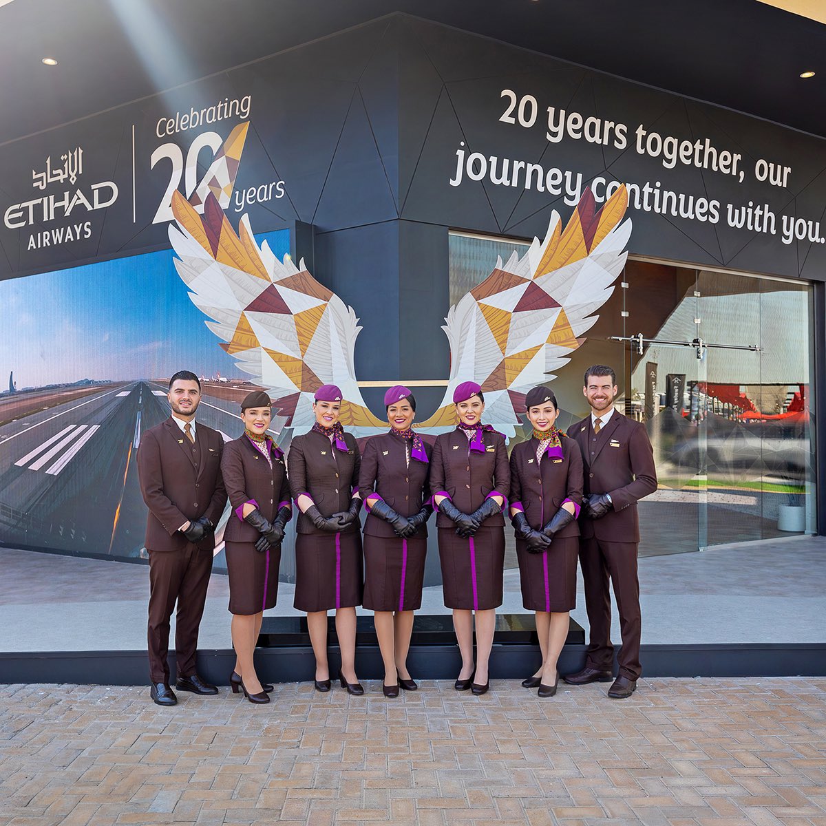 etihad's tweet photo. We're off to the races! 🏎 🏁 Join us all weekend for the latest from the Formula 1 Etihad Airways Abu Dhabi Grand Prix 2023.

#ADGP23
#AbuDhabiGP 
@abudhabigp
@ymcofficial https://t.co/dh6i5vMYWP
