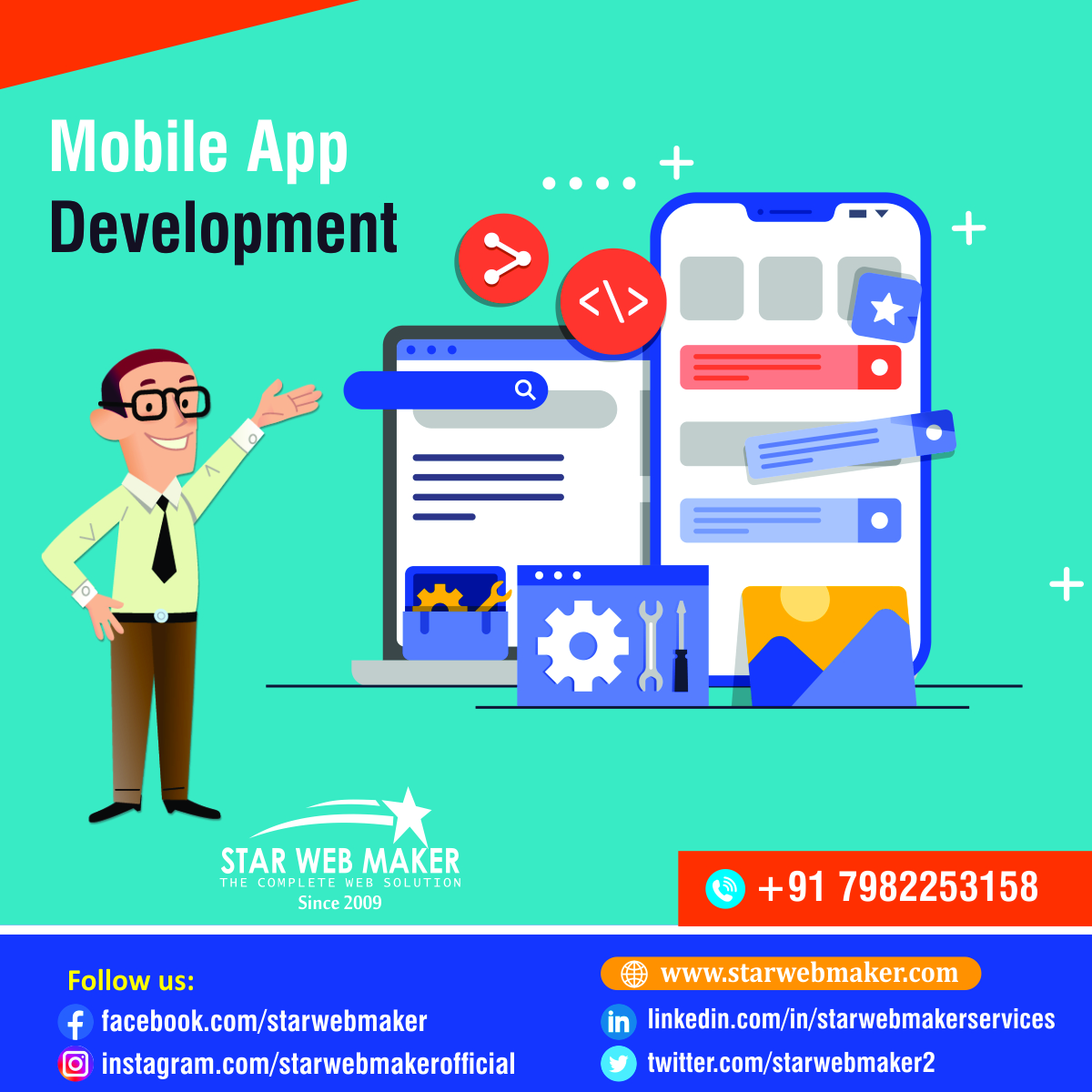 StarWebMaker2's tweet image. Elevate your brand and engage your audience on-the-go with our expert #mobile_app_development_services. At #Star_Web_Maker, we turn your ideas into sleek and powerful #mobile_applications that make a lasting impact.
starwebmaker.com/app-developmen…