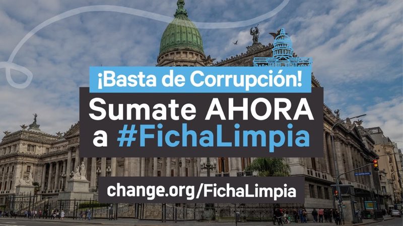 Durante 5 años pedimos <a href="/FichaLimpia/">Ficha Limpia</a> a legisladores nacionales y provinciales. Juntamos 434.900 firmas.

No tiramos una piedra.

No cortamos una calle.

No agredimos a nadie.

Y logramos que varias provincias y municipios la aprueben.

Pero no todos “peticionan” asi en democracia.