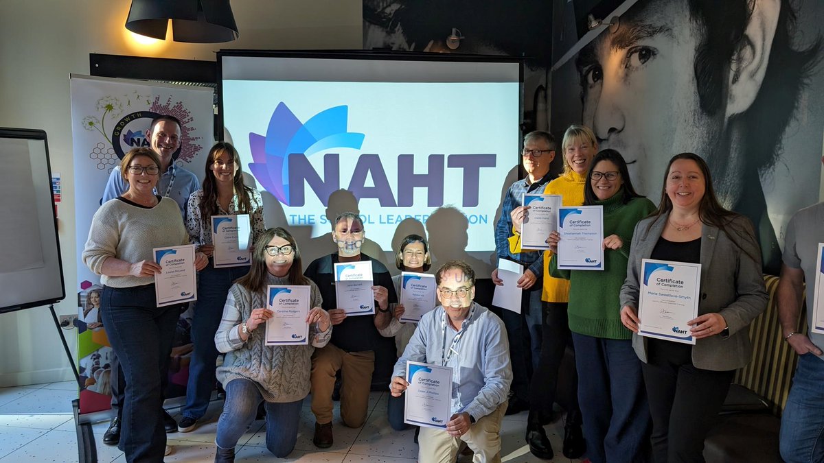 Thanks and congratulations to the latest group of NAHT officials from across the nations, regions and crown dependencies who have completed their induction training over the last couple of days in Chester 🎉 . #ForTheirFuture